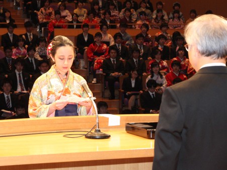 卒業生代表 謝辞　大谷彩暉さん